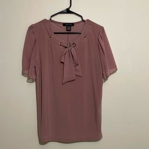 Mauve pink flowy blouse